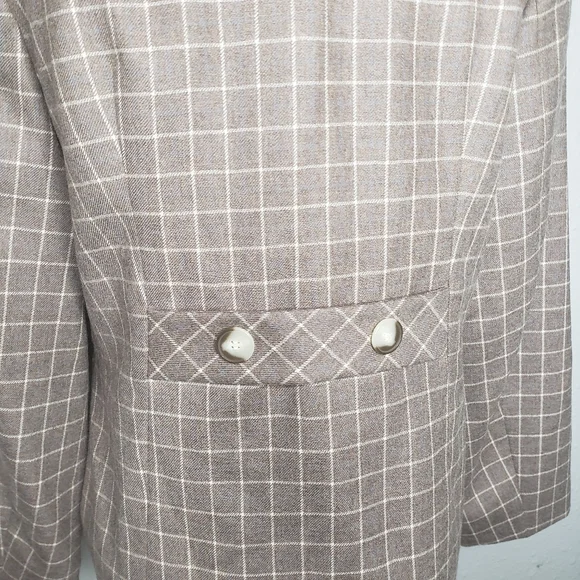 Pendleton Plaid brown blazer jacket SZ 10 P - Picture 5 of 13